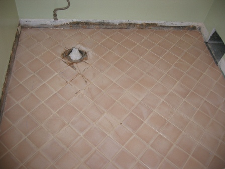 Before Picture of the Bathroom Tile Resurfacing